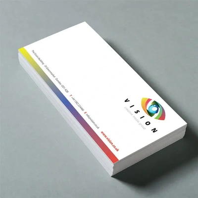 Professional compliment slip printing.