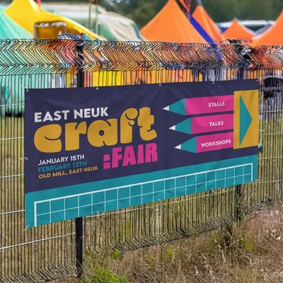Eco-friendly PVC-free banner.