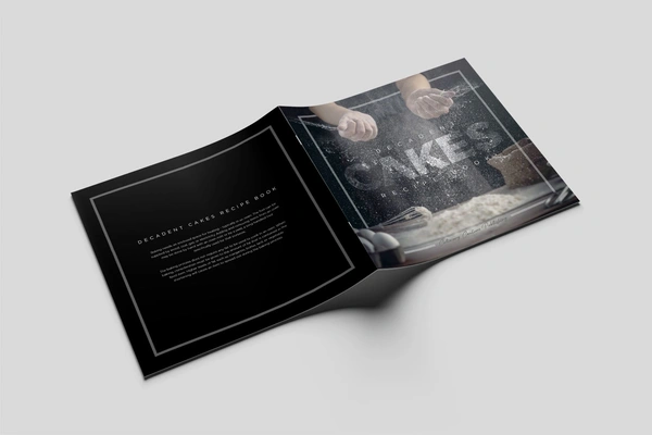 Square saddle stitch booklet printing.