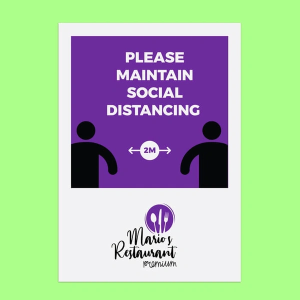 A2 Social Distancing Poster