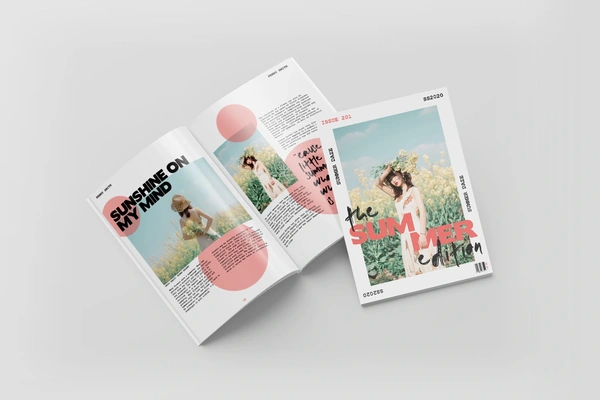 A4 portrait perfect bound booklet printing.