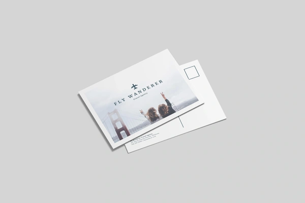 Postcards on 400gsm silk with Gloss Lamination to the front 