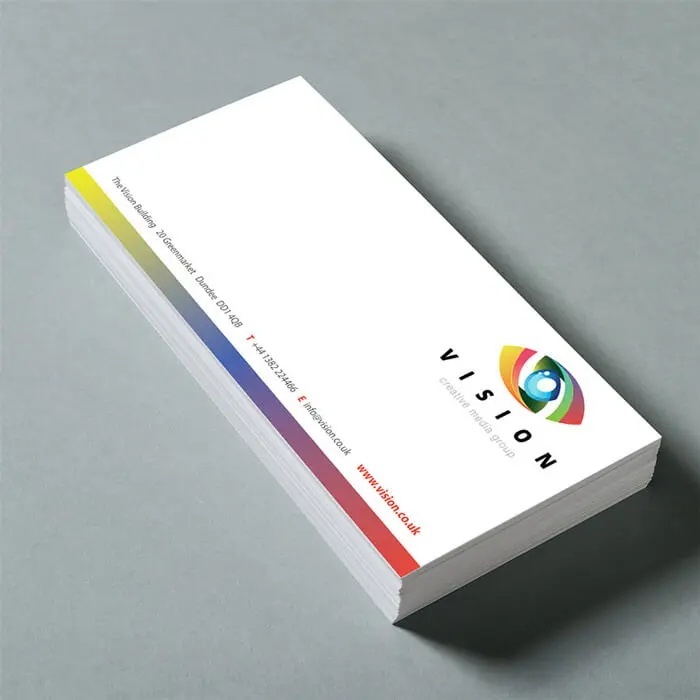 Full Colour 120 GSM smooth paper Free Delivery 250 Compliment Slips Printed