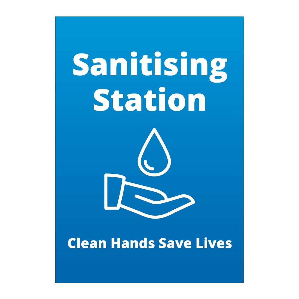 Sign - Sanitising Station - Blue